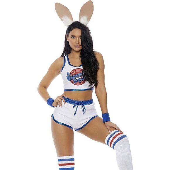 BUNNY Squad Space Jam NBA Sexy TV Movie Character Halloween Cosplay Costume NWT - Picture 4 of 6